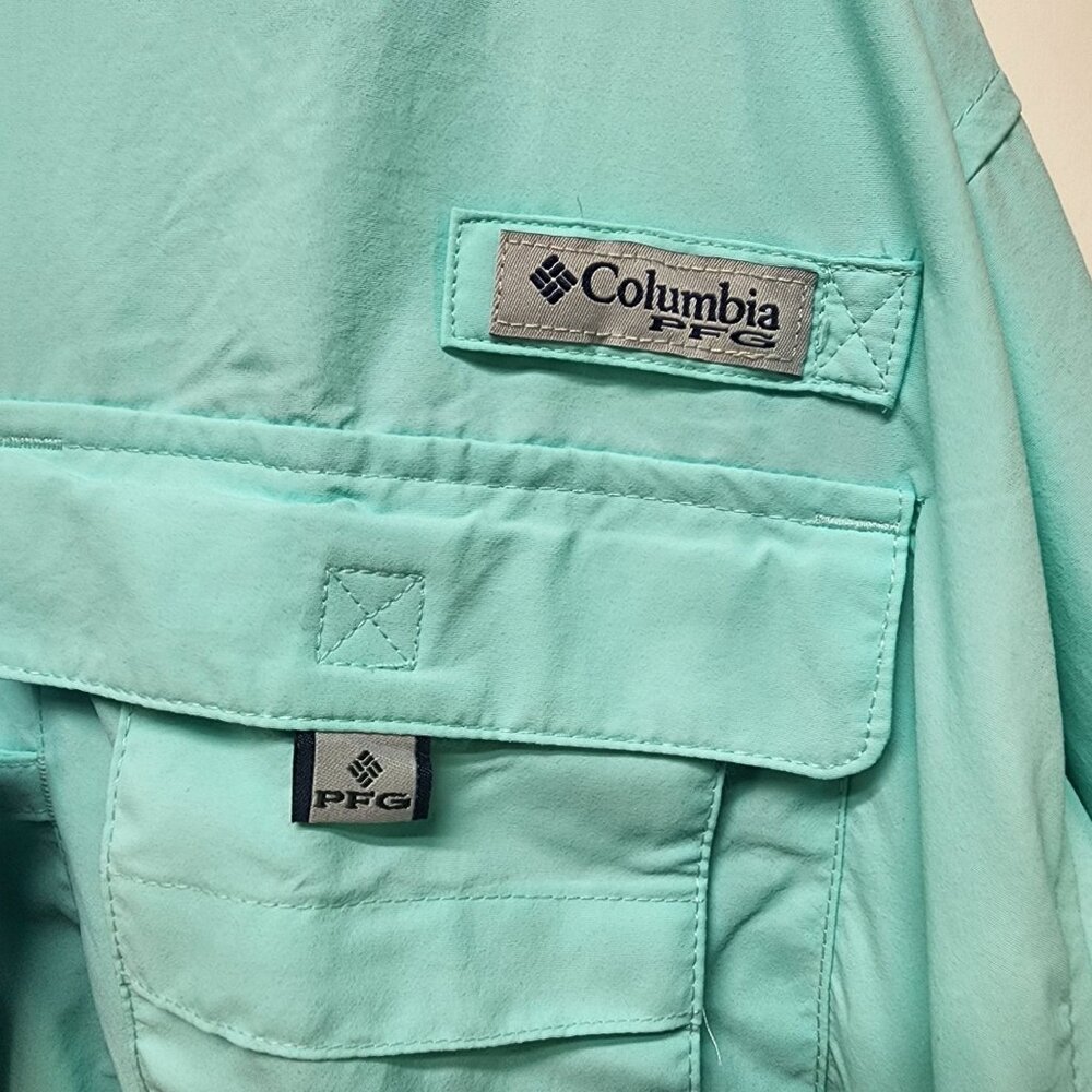 Columbia mens PFG Bahama II UPF 50 Long Sleeve Fishing Shirt Size XXL Mint Green - Picture 9 of 9